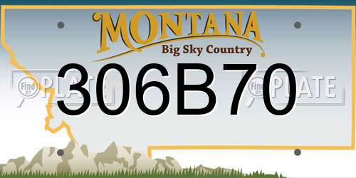 306B70 Montana License Plate