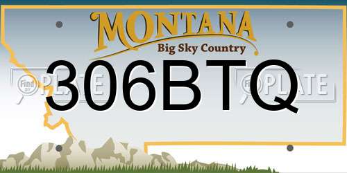 306BTQ Montana License Plate