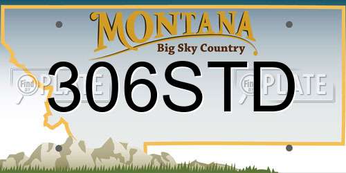 306STD Montana License Plate