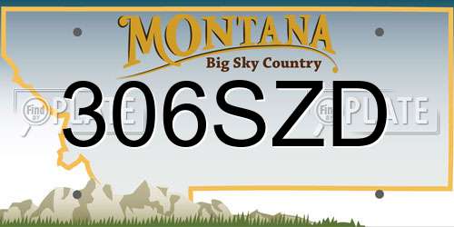306SZD Montana License Plate