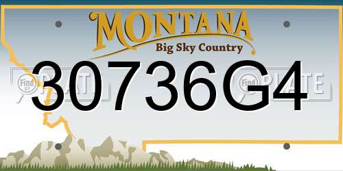 30736G4 Montana License Plate