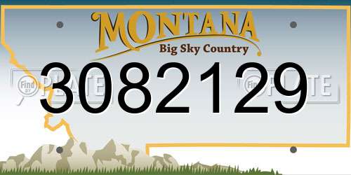 3082129 Montana License Plate