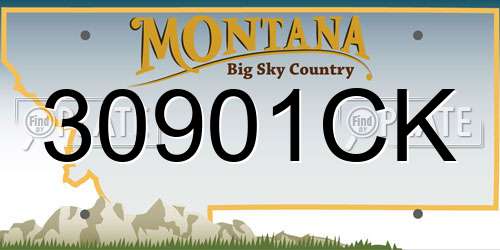 30901CK Montana License Plate