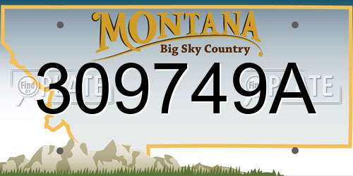 309749A Montana License Plate