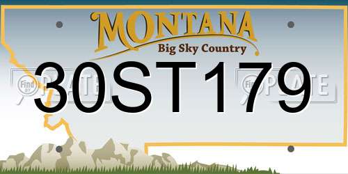 30ST179 Montana License Plate