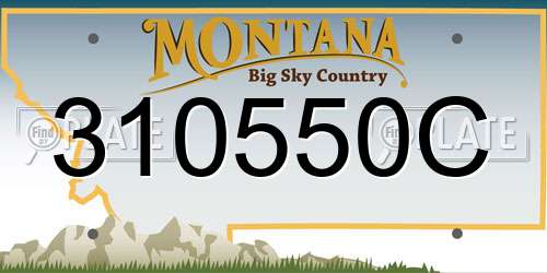 310550C Montana License Plate