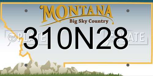 310N28 Montana License Plate