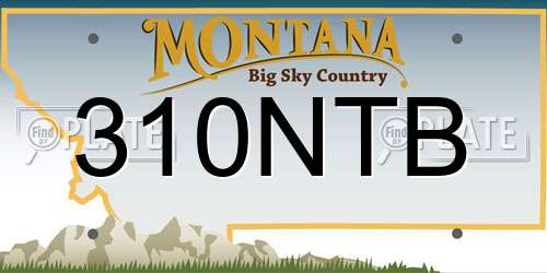 310NTB Montana License Plate