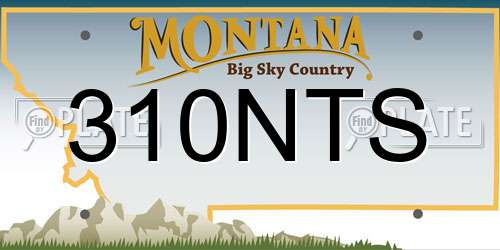 310NTS Montana License Plate