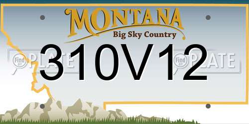 310V12 Montana License Plate