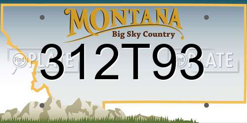 312T93 Montana License Plate