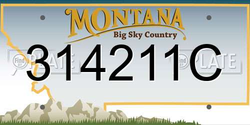 314211C Montana License Plate