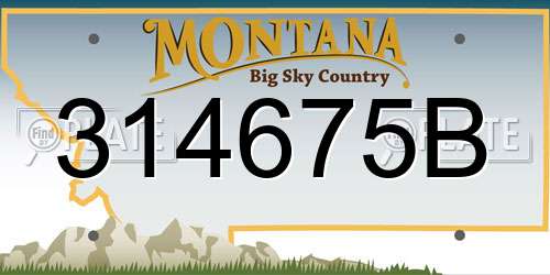 314675B Montana License Plate