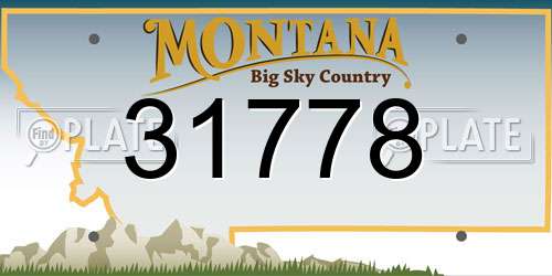31778 Montana License Plate