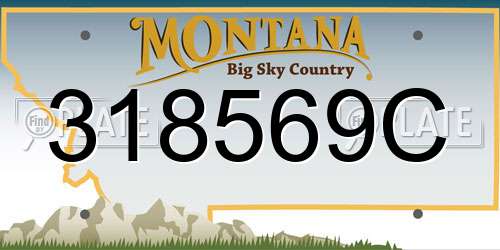 318569C Montana License Plate