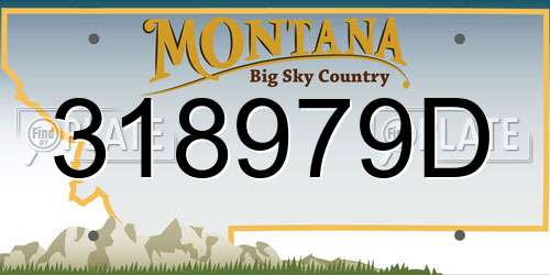 318979D Montana License Plate
