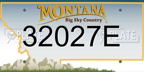 32027E Montana License Plate