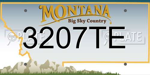 3207TE Montana License Plate