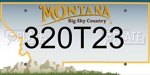 320T23 Montana License Plate