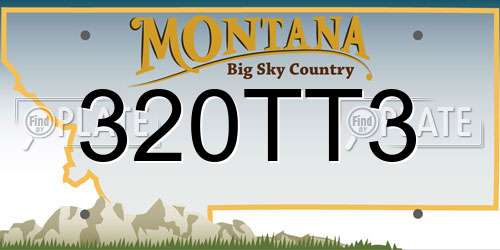 320TT3 Montana License Plate