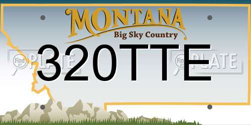 320TTE Montana License Plate