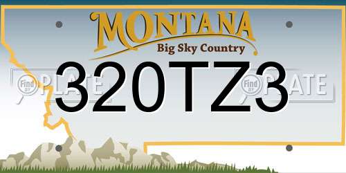 320TZ3 Montana License Plate