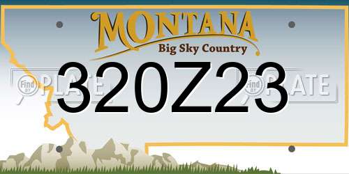 320Z23 Montana License Plate