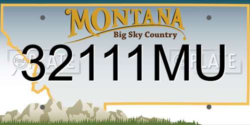 32111MU Montana License Plate