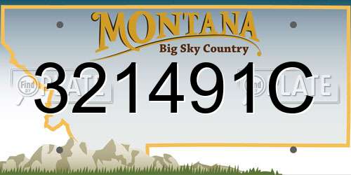 321491C Montana License Plate