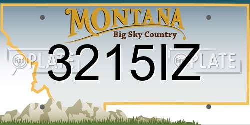 3215IZ Montana License Plate