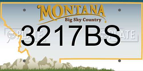 3217BS Montana License Plate