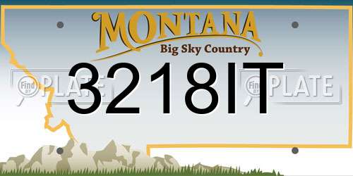 3218IT Montana License Plate