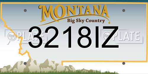 3218IZ Montana License Plate