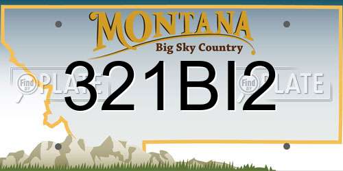 321BI2 Montana License Plate