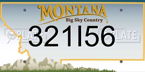 321I56 Montana License Plate