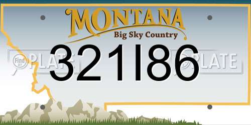 321I86 Montana License Plate