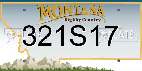 321S17 Montana License Plate