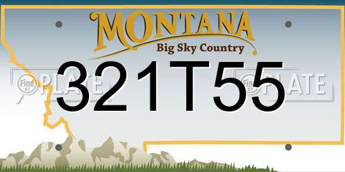 321T55 Montana License Plate