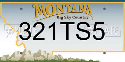 321TS5 Montana License Plate