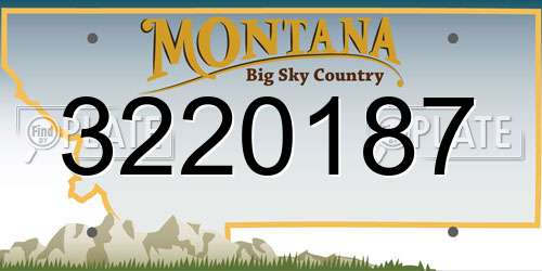 3220187 Montana License Plate