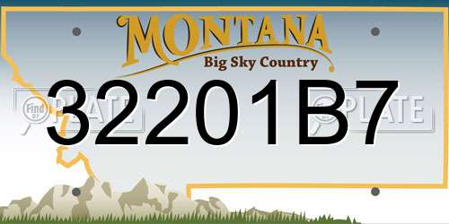 32201B7 Montana License Plate