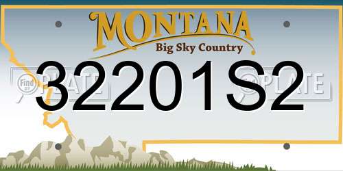 32201S2 Montana License Plate
