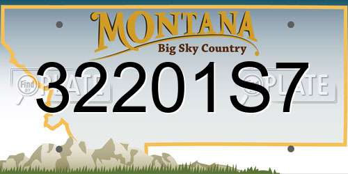 32201S7 Montana License Plate