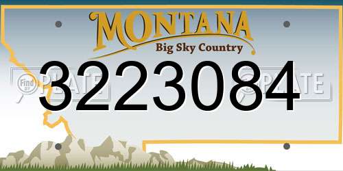 3223084 Montana License Plate