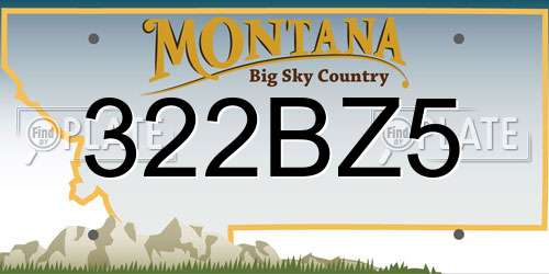 322BZ5 Montana License Plate
