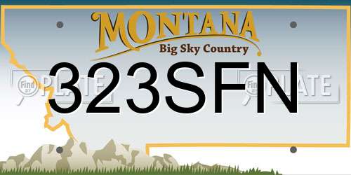 323SFN Montana License Plate