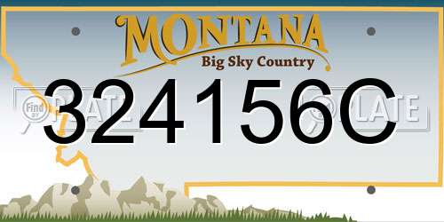 324156C Montana License Plate