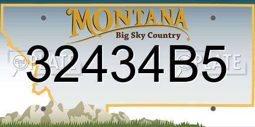 32434B5 Montana License Plate