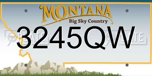 3245QW Montana License Plate