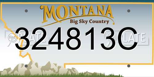 324813C Montana License Plate